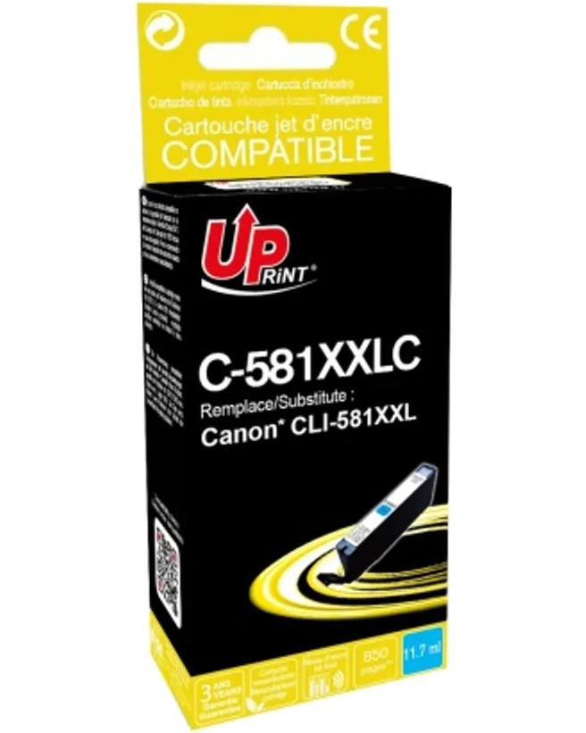      UPrint C-581XXL Cyan - 850  - 