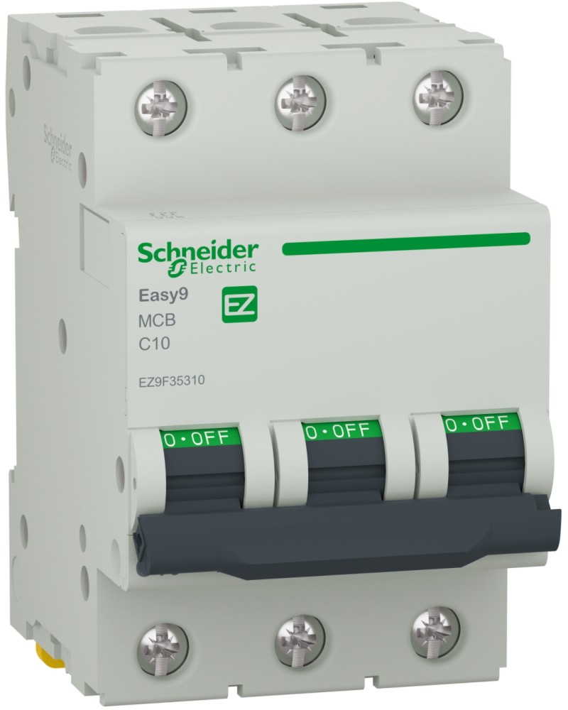     DIN  Schneider Electric 3P 10A 400V 6kA -  C   Easy9 - 