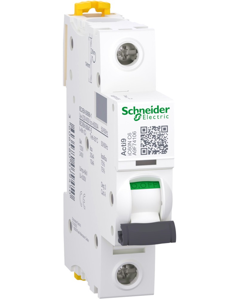     DIN  Schneider Electric 1P 6A 230V 6kA -  C   Acti9 - 