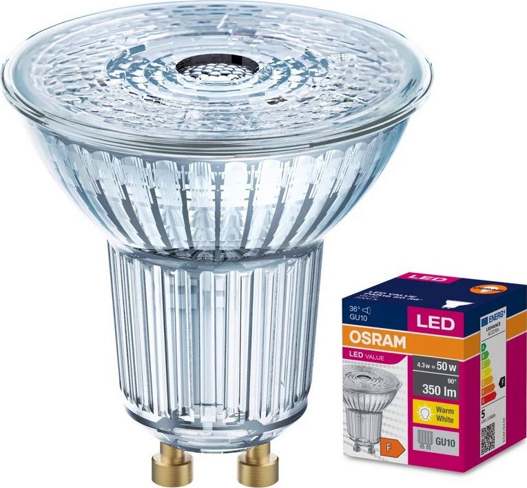 LED  Osram PAR1650 830 GU10 3.6 W 3000K - 350 lm   Value - 