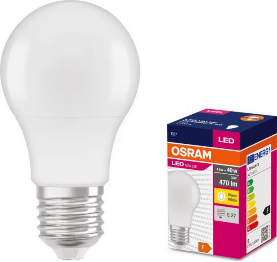 LED  Osram CLA40 865 E27 4.9 W 6500K - 470 lm   Value - 