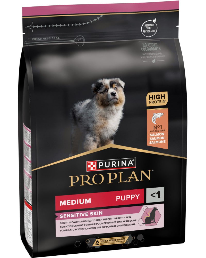        Purina Pro Plan Sensitive Skin Puppy - 3  12 kg,  ,   Medium,  6   1 ,  70 kg - 