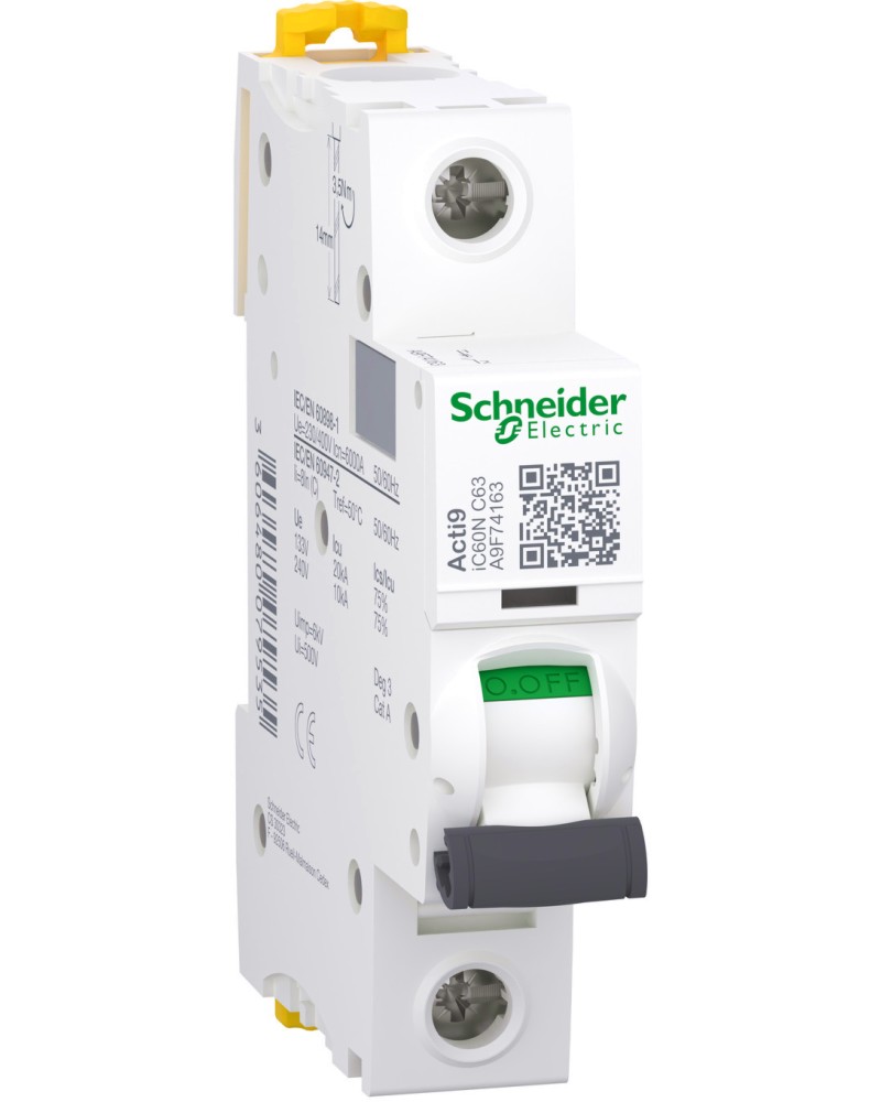     DIN  Schneider Electric 1P 63A 230V 6kA -  C   Acti9 - 