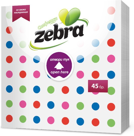    Zebra Dots - 45 , 33 x 33 cm - 