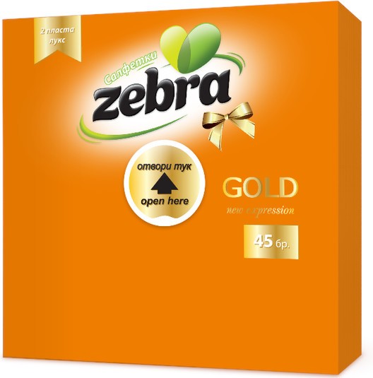    Zebra Gold - 45 , 33 x 33 cm - 