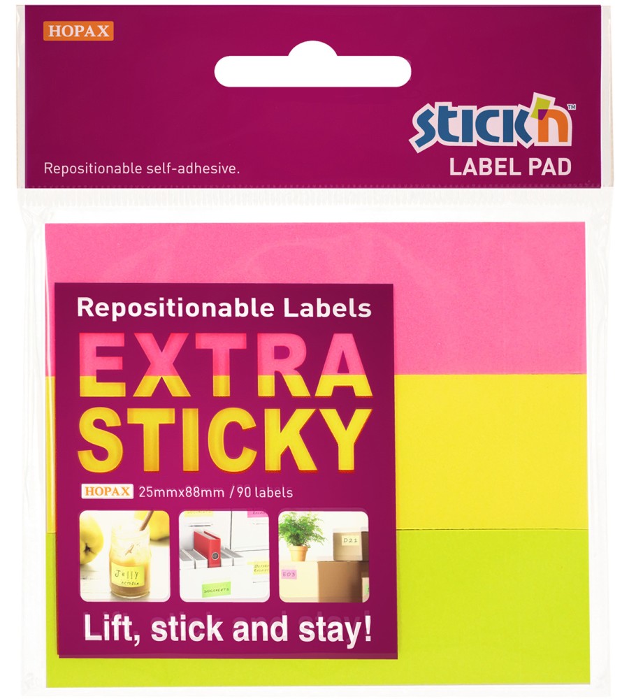    Stick'n Label Pad - 90    2.5 x 8.8 cm - 