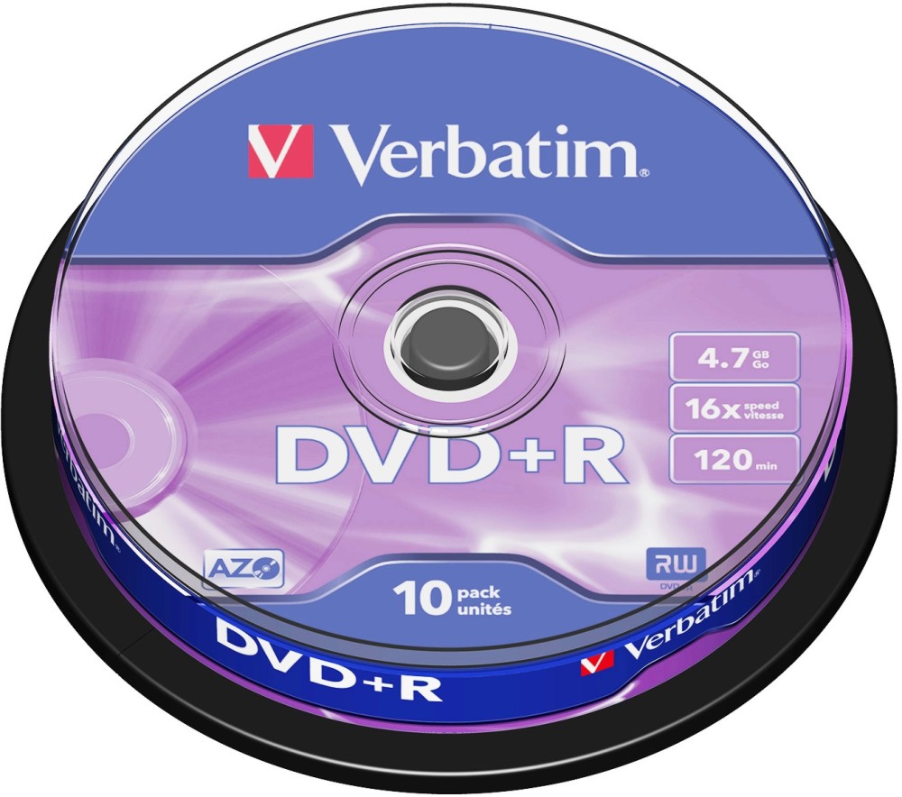 DVD+R Verbatim 4.7 GB - 10       16x - 