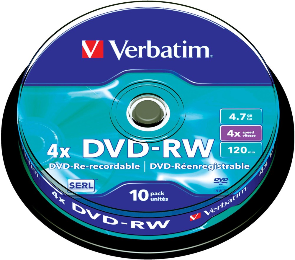 DVD-RW Verbatim 4.7 GB - 10       4x - 