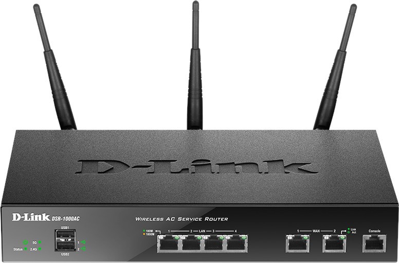  VPN  D-Link DSR-1000AC Dual Band - 2.4 GHz (450 Mbps), 5 GHz (1300 Mbps) - 