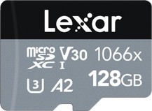 Micro SDXC   128 GB Lexar Silver Professional - Class 10, U3, V30, A2  SD  - 