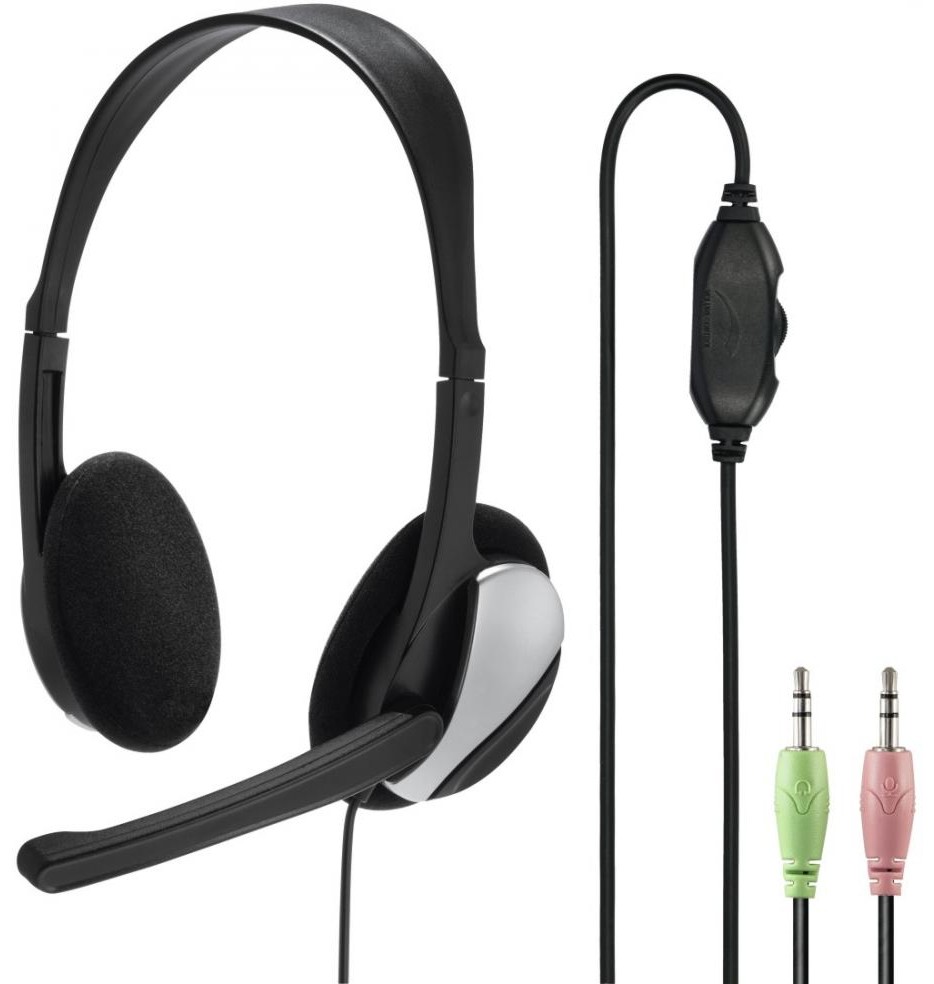 Слушалки Hama Essential HS-P100 Слушалки Hama Essential HS-P100 - С кабел 2 m с 2 x 3.5 mm жак -