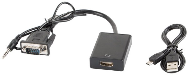  VGA male  HDMI female Lanberg - 