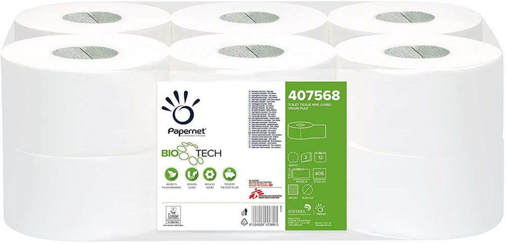      Papernet Bio Tech - 12 , ∅ 19.5 x 9.5 cm   ∅ 7.6 cm - 