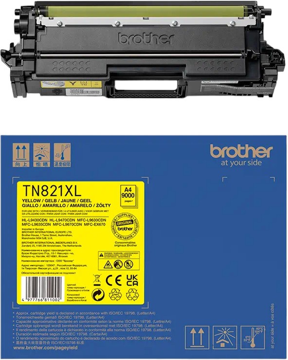   Brother TN-821XLY Yellow - 9000  - 