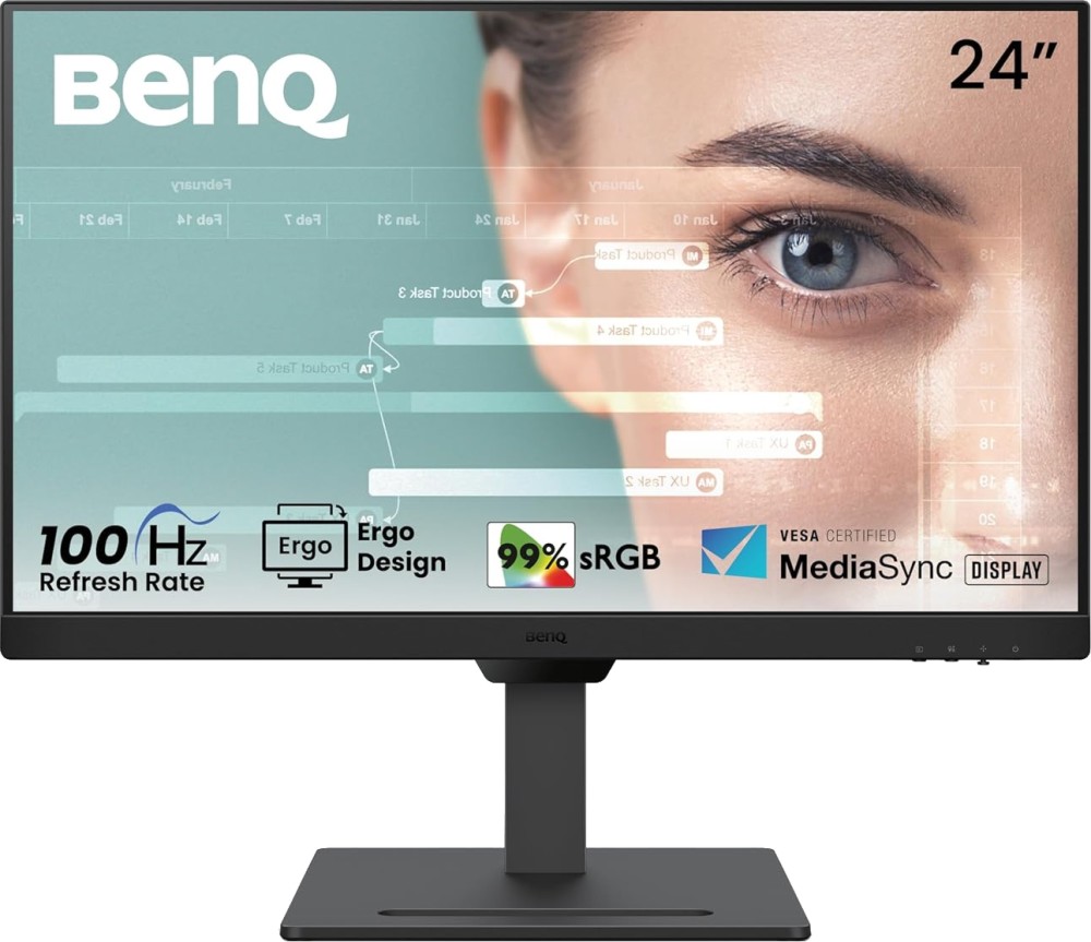  BENQ GW2490T - 23.8", IPS, 16:9, 100 Hz, 1920 x 1080, 5 ms, HDMI, DisplayPort - 