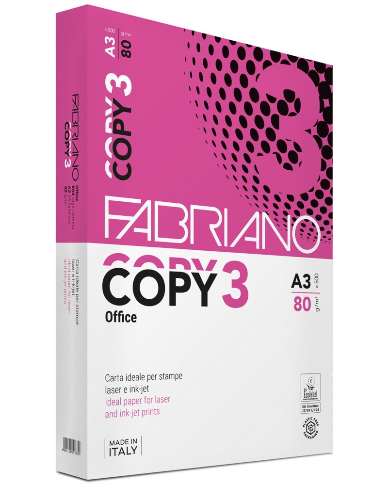   A3 Fabriano Copy 3 - 500 , 80 g/m<sup>2</sup>   147 -  