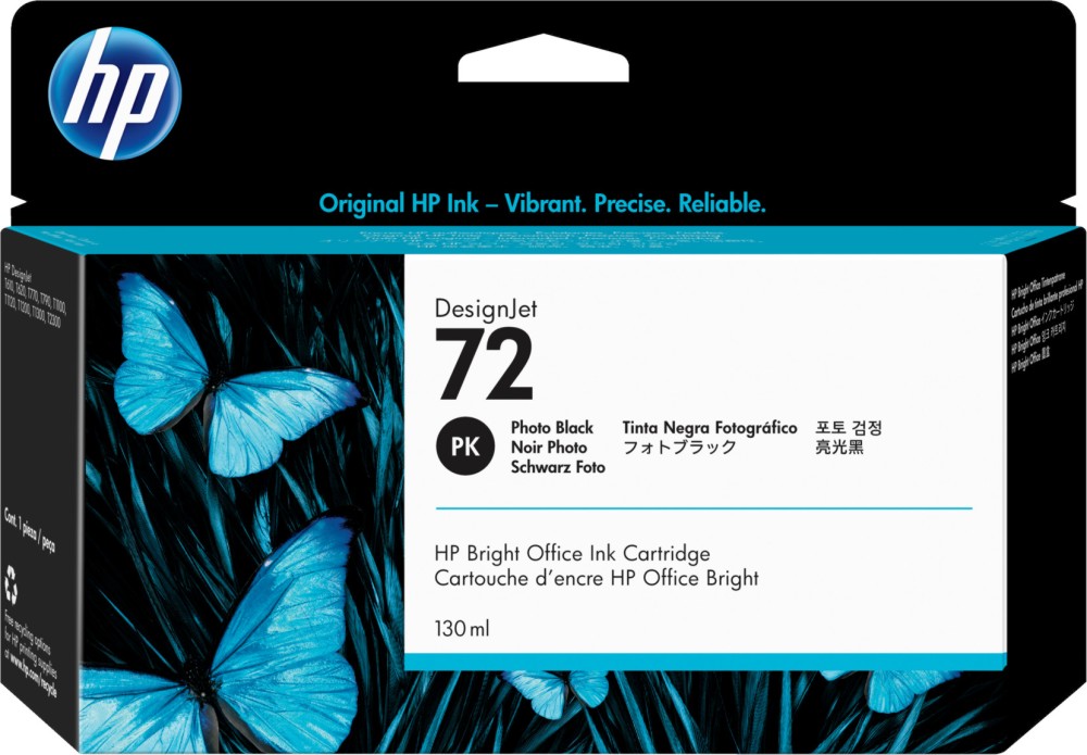 Касета с мастило за принтер HP 72 Photo Black Касета с мастило за принтер HP 72 Photo Black - 130 ml -