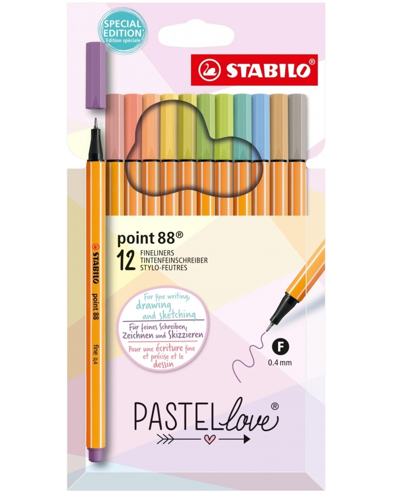  Stabilo Point 88 - 12    Pastellove - 