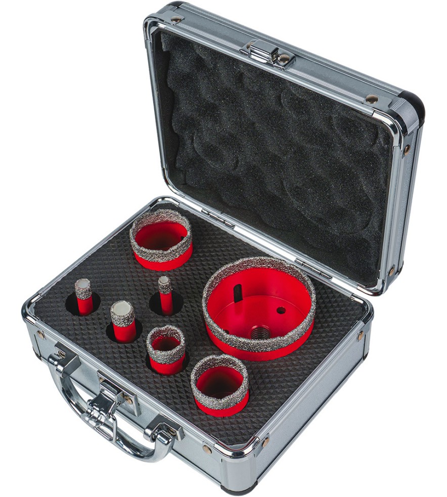 Комплект боркорони за керамика Raider Diamond Dry AL Case Set M14 Комплект боркорони за керамика Raider Diamond Dry AL Case Set M14 - С диаметър ∅ 8 - 68 mm от серията Power Tools -