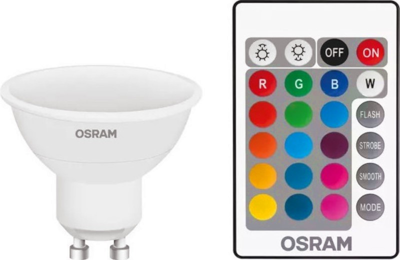 LED  Osram RGB GU10 25 REM 827 GU10 4.2 W 2700K - 260 lm    - 