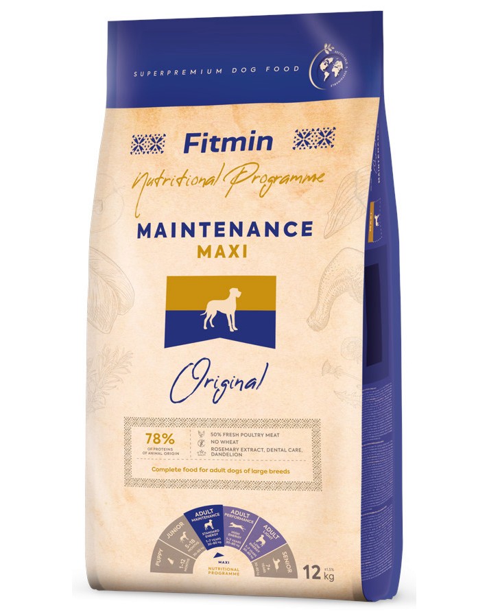     Fitmin Maintenance Maxi - 12 kg,   ,   Nutritional Programme,  1  7 ,    - 