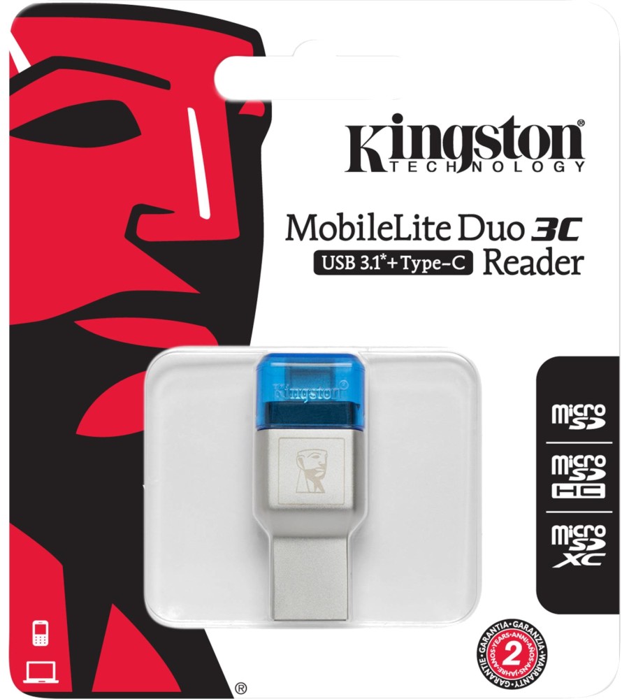   microSD  UHS-I  Kingston MobileLite Duo 3C - 