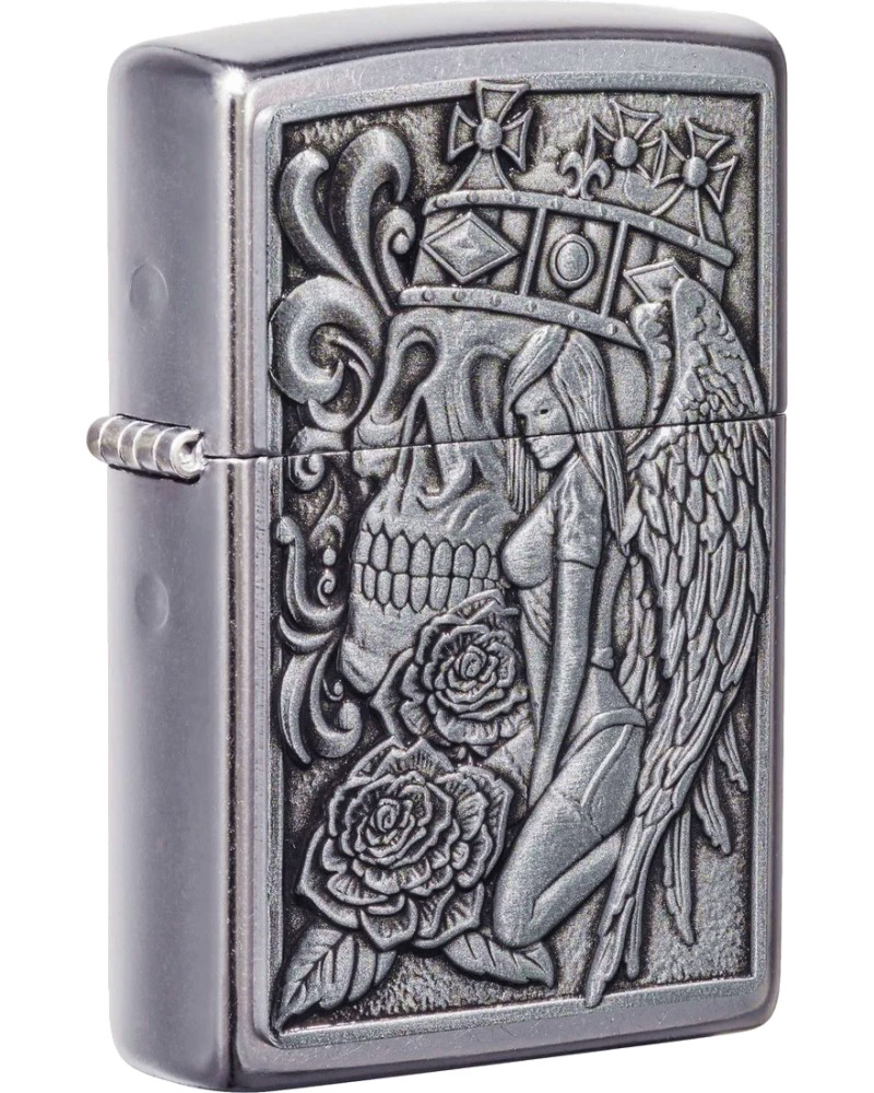   Zippo Skull and Angel Emblem Design - 