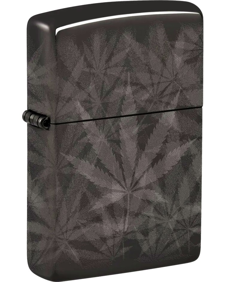   Zippo Cannabis Design High Polish Black - 