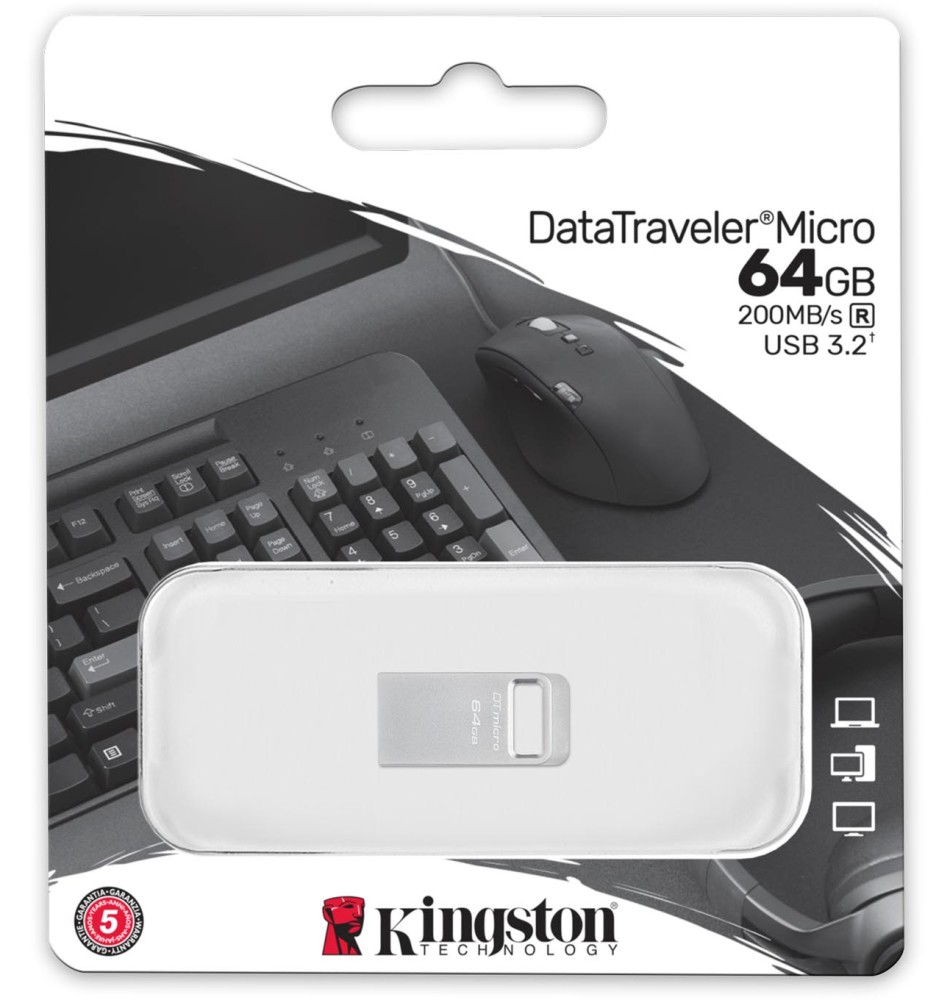 USB-A 3.2 Gen 1   Kingston DataTraveler Micro - 64, 128  256 GB - 