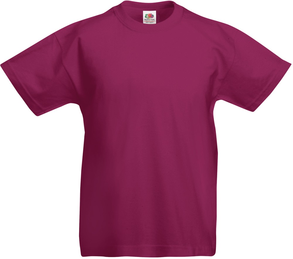   Fruit of the Loom - Burgundy - 100% ,   Kids Valueweight - 
