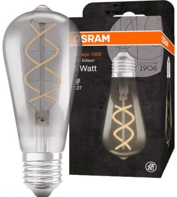 LED  Osram EDISON SMOKE25 818 E27 5 W 1800K - 150 lm   Vintage 1906 - 