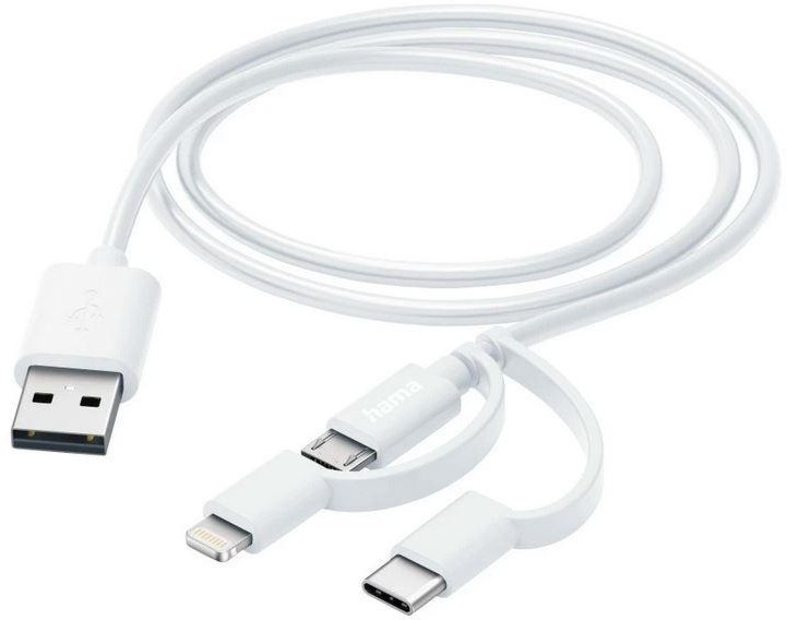  3  1 USB-A  Micro USB / USB-C / Lightning Hama - 1 m - 