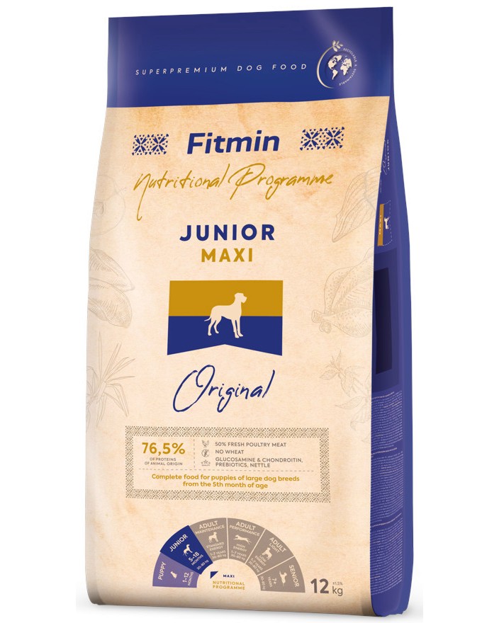     Fitmin Maxi Junior - 12 kg,   ,   Nutritional Programme,  5  18 ,    - 
