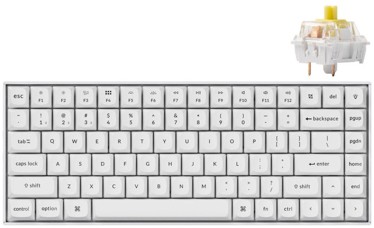 Механична гейминг клавиатура Keychron K2 Pro Механична гейминг клавиатура Keychron K2 Pro - 75%, Bluetooth, USB, ANSI Layout, Hot-Swap, RGB, Keychron K Pro Banana -