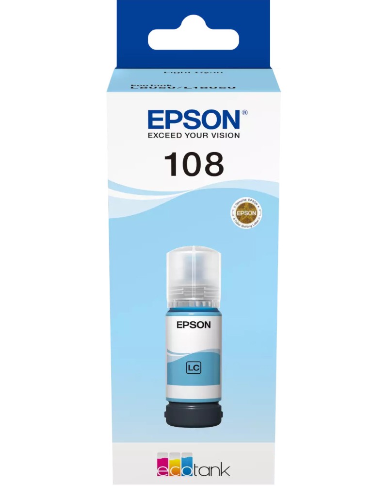    Epson 108 EcoTank Light Cyan - 7200  - 