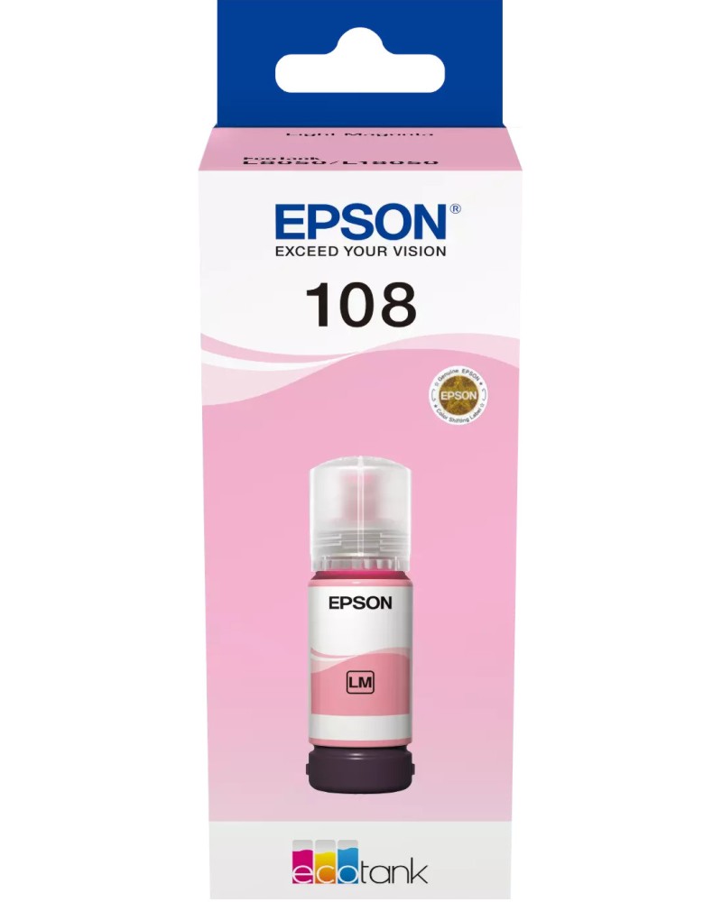    Epson 108 EcoTank Light Magenta - 7200  - 