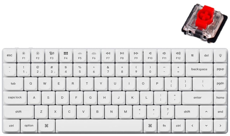 Механична гейминг клавиатура Keychron K3 Pro Механична гейминг клавиатура Keychron K3 Pro - 75%, Bluetooth, USB, ANSI Layout, RGB, Gateron Low Profile 2.0 Red -