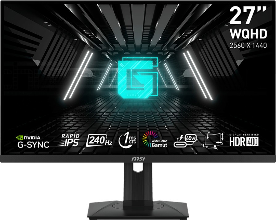  MSI G274QPX - 27", Rapid IPS, 240 Hz, 16:9, 2560 x 1440, 1 ms, 2 x HDMI, DisplayPort, USB-C, NVIDIA G-Sync - 