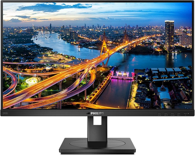  Philips 245B1 - 24", 75 Hz, IPS, 16:9, 2560 x 1440, 4 ms, HDMI, DisplayPort, DVI-D, 4 x USB-A, Adaptive-Sync - 