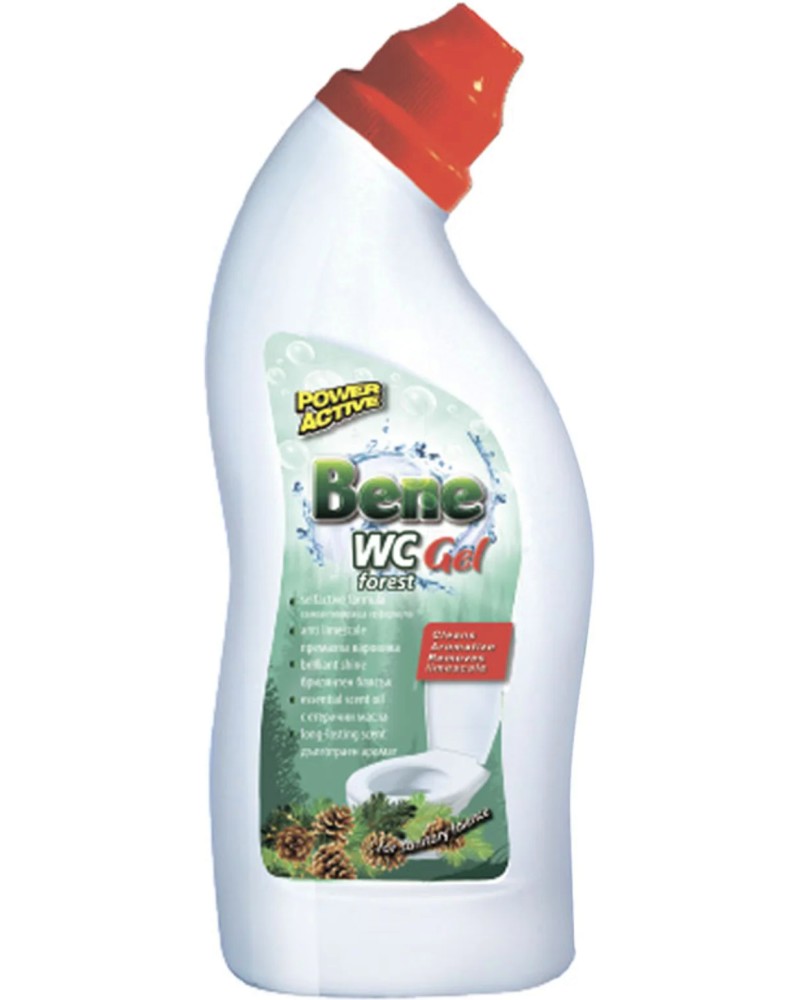 Гел за почистване на тоалетна Bene Гел за почистване на тоалетна Bene - 750 ml, с аромат на бор - почистващ препарат