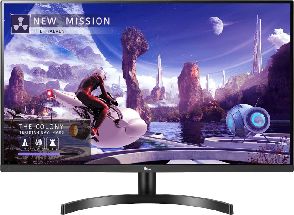  LG 32QN600P-B - 31.5", IPS, 75 Hz, 16:9, 2560 x 1440, 5 ms, DisplayPort, HDMI, AMD FreeSync - 