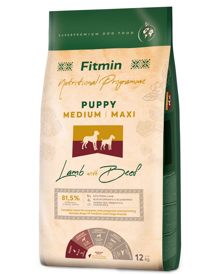     Fitmin Medium Maxi Puppy - 12 kg,    ,   Nutritional Programme,  6   12 ,      - 