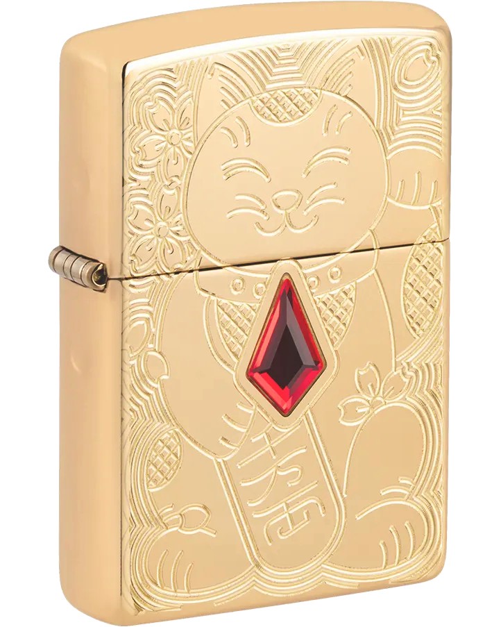   Zippo Armor Lucky Cat Design - 