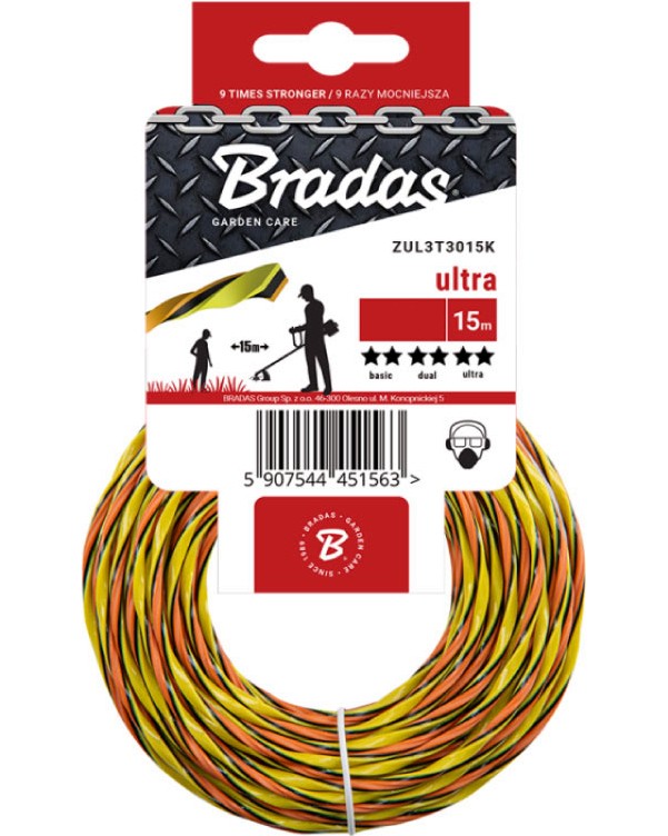     15 m Bradas Ultra L3 Twist -    ∅ 1.6 - 3 mm - 