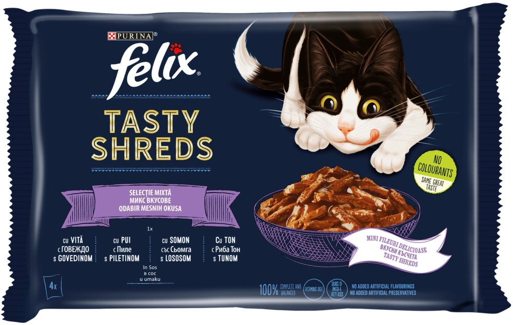    Felix Tasty Shreds - 4 x 80 g,  , ,      ,   1  - 