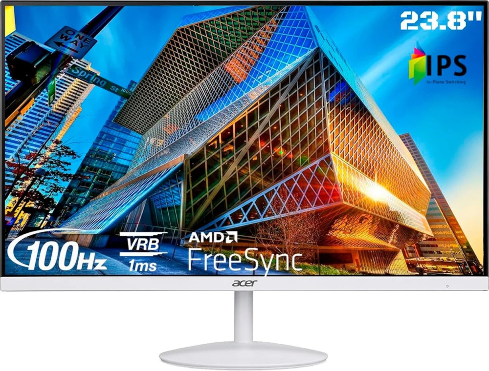  Acer SA242YEwi - 23.8", IPS, 16:9, 1920 x 1080, 1 ms, HDMI, VGA, AMD FreeSync - 