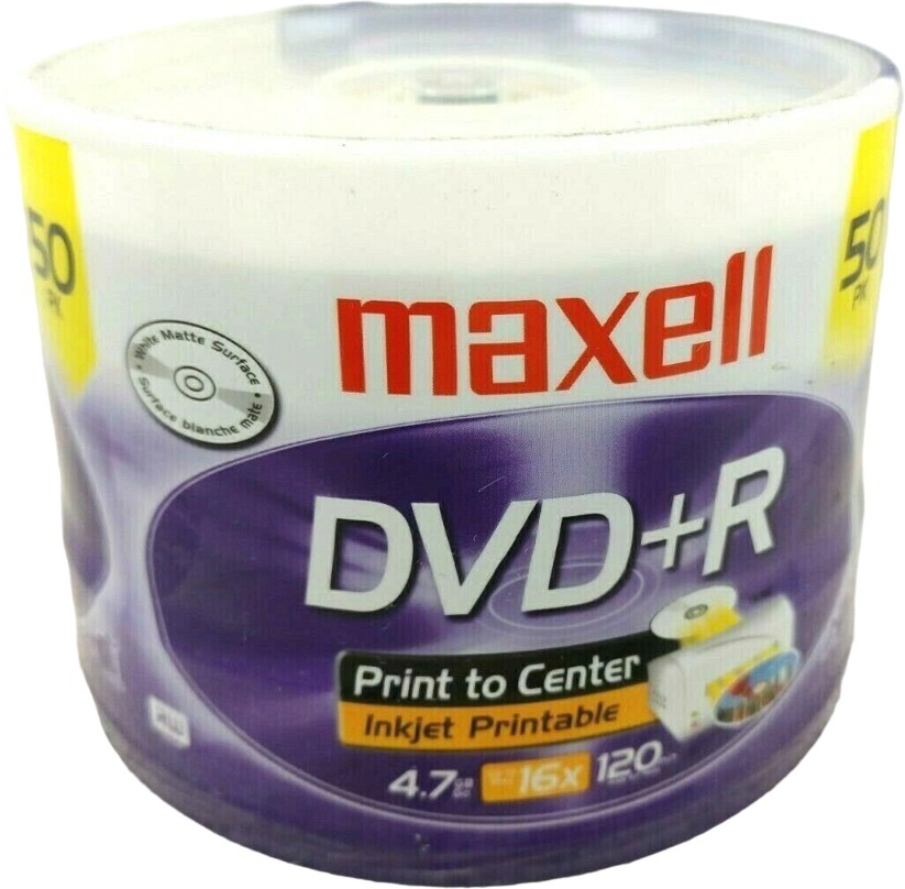 DVD-R Maxell 4.7 GB - 50       16x - 