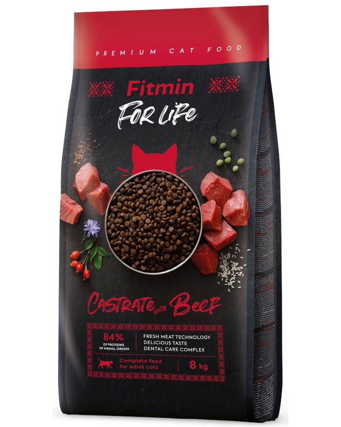      Fitmin - 8 kg,  ,   For Life,    - 