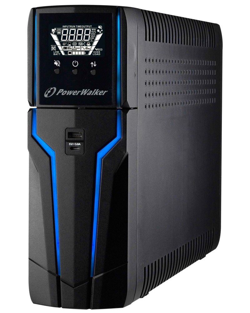    PowerWalker VI 1500 GXB - 1500 VA, 900 W, 4 x CEE 7/3 (Type F) , USB, RGB , Line Interactive - 