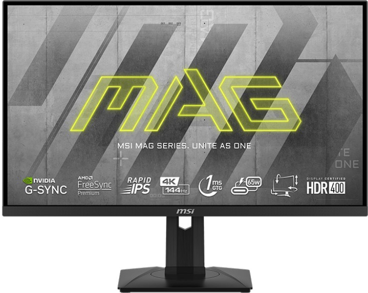  MSI MAG 274UPF - 27", IPS, 144 Hz, 16:9, 3840 x 2160, 1 ms, HDMI, DisplayPort, USB-C, DisplayHDR 400, AMD FreeSync Premium, NVIDIA G-Sync - 